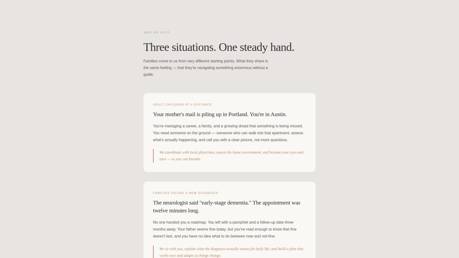 Steward - Trusted Eldercare Landing Page Template