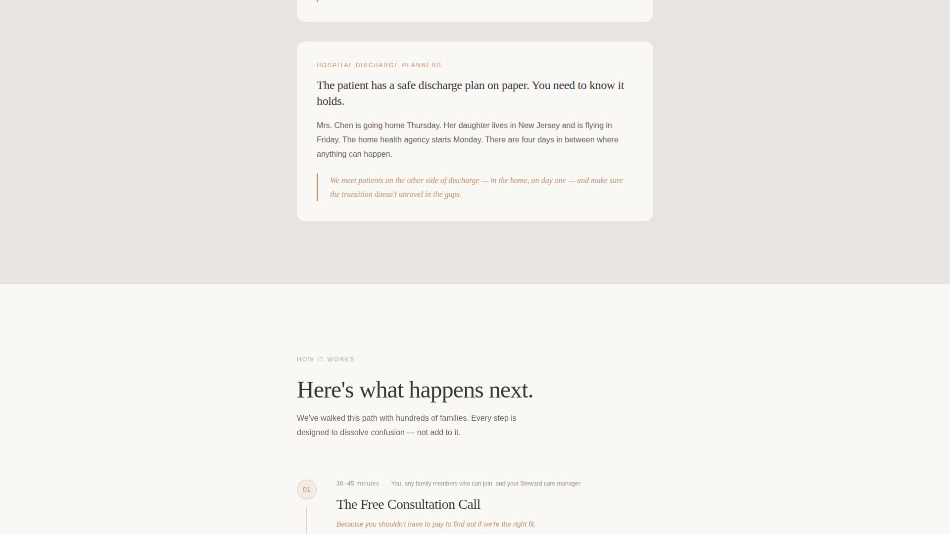 Steward - Trusted Eldercare Landing Page Template