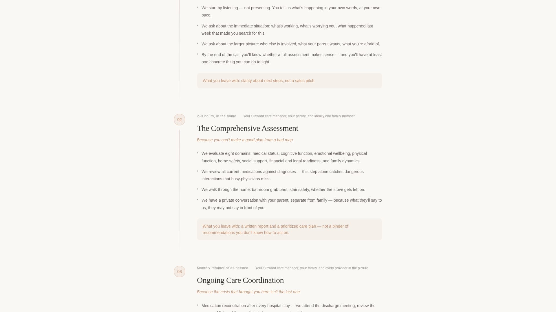Steward - Trusted Eldercare Landing Page Template