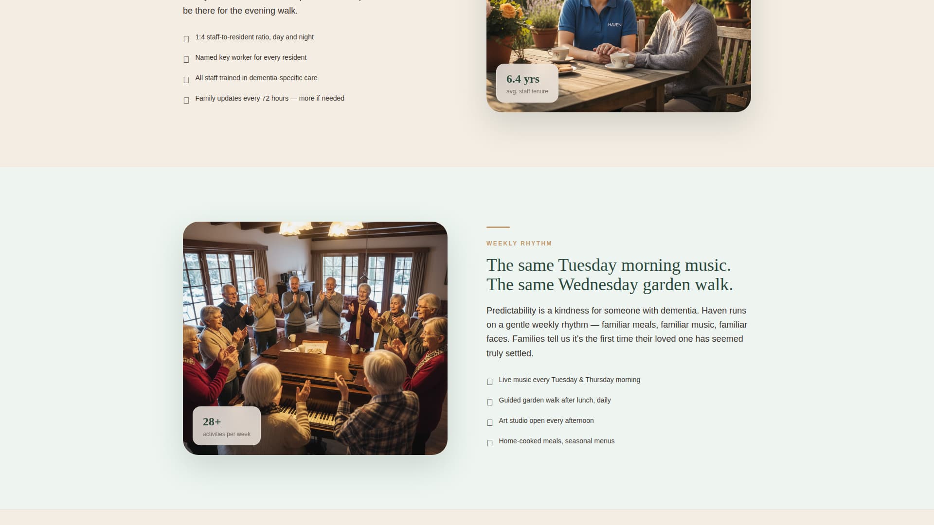 Haven - Trusted Memorycare Landing Page Template