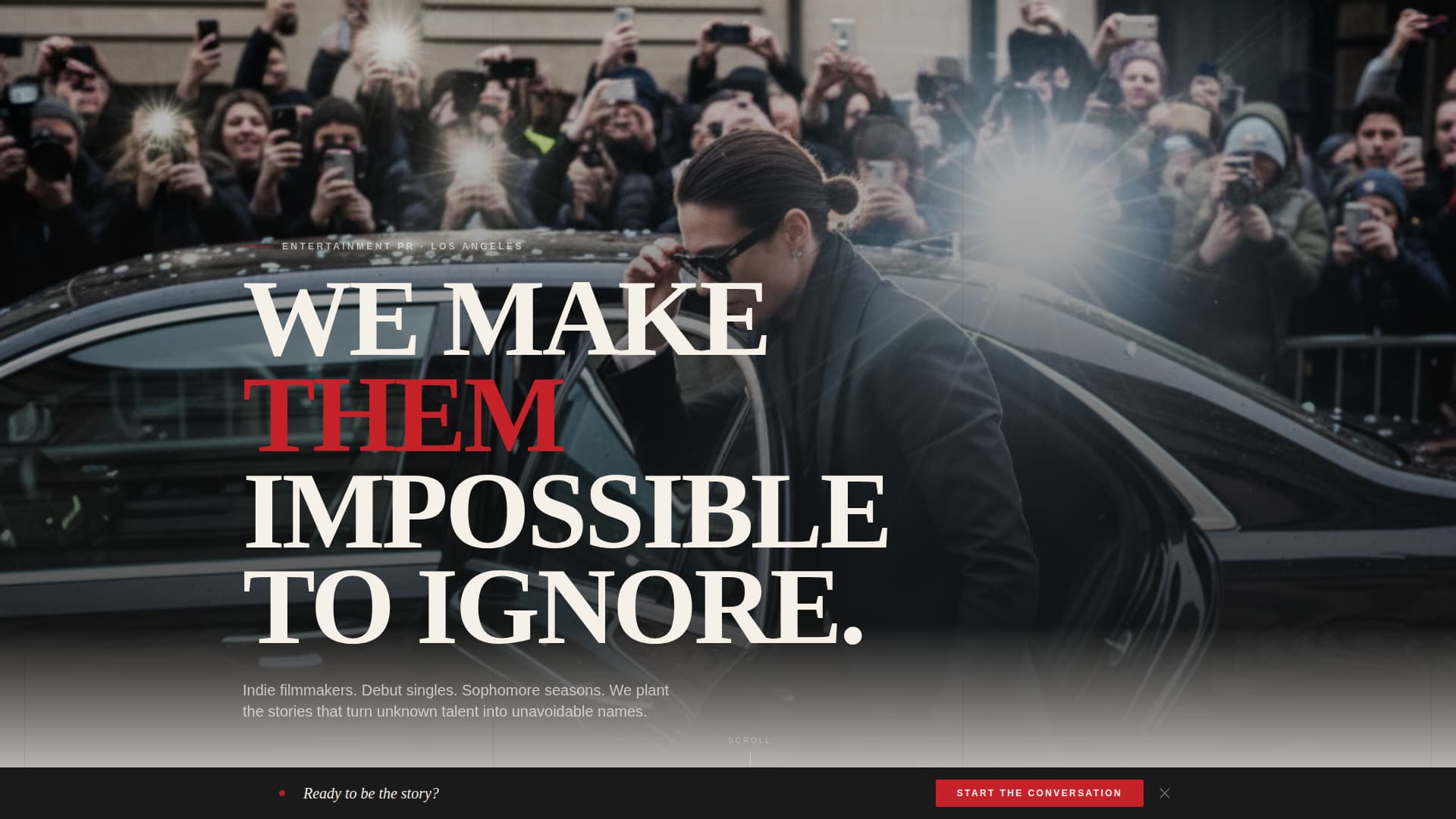 Publicist - Powerful Entertainment PR Landing Page Template