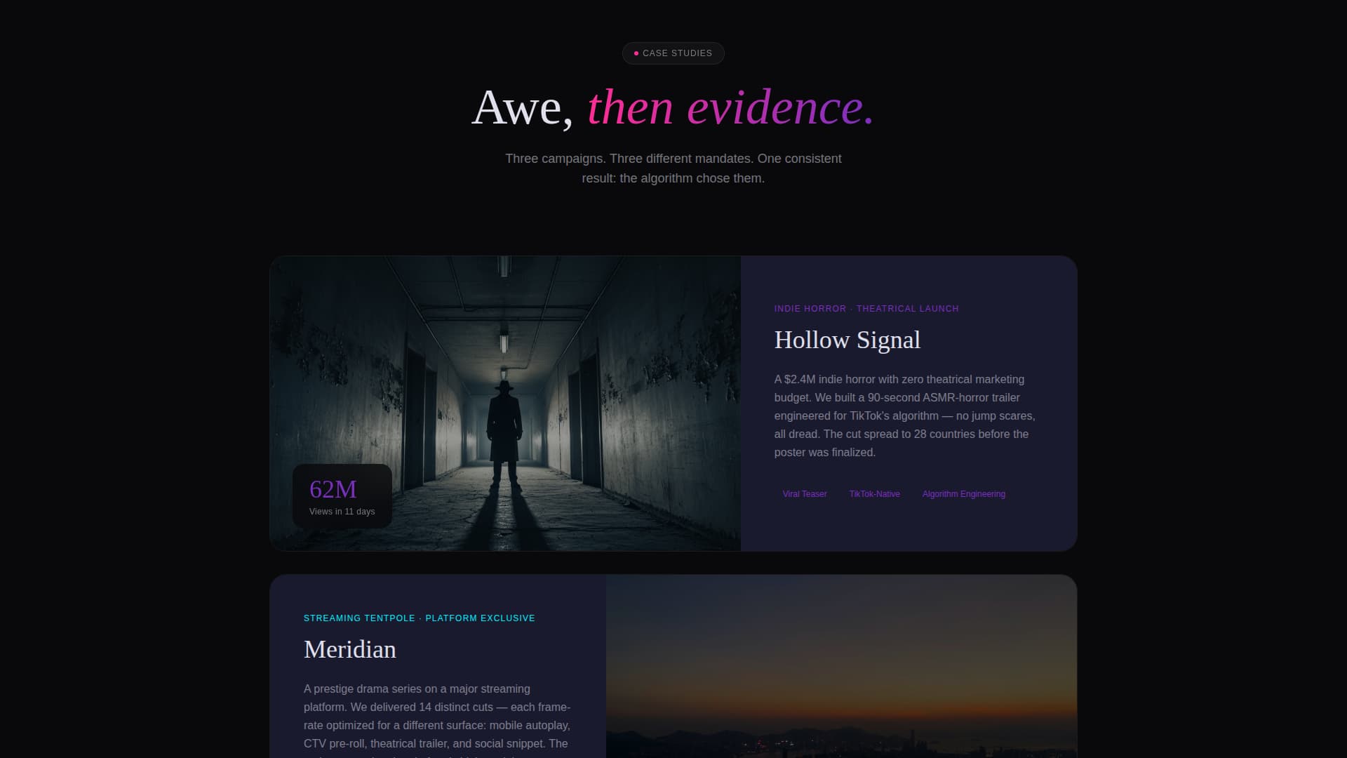 Reel - Cinematic Entertainment Landing Page Template