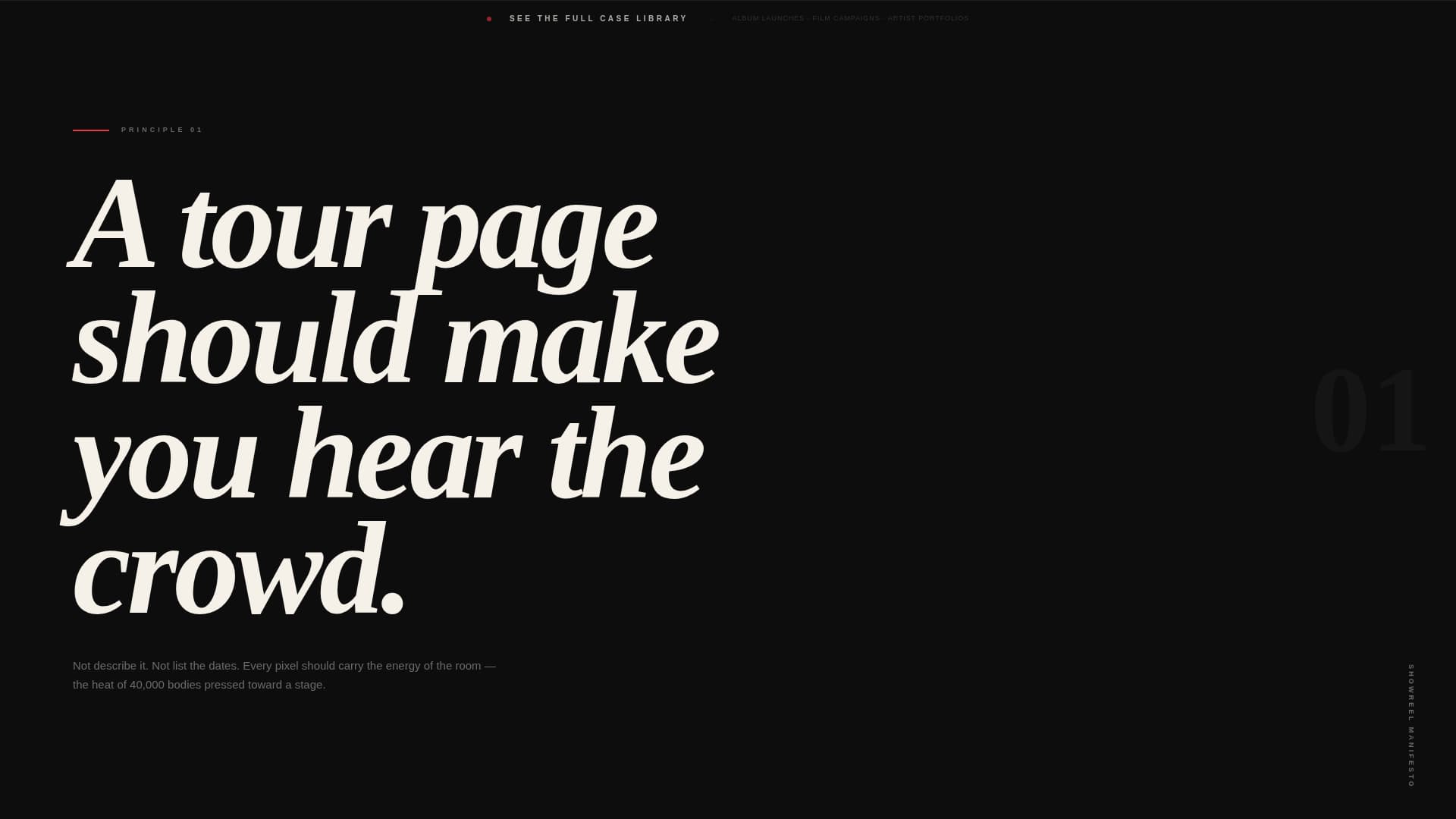 Showreel - Cinematic Entertainment Landing Page Template