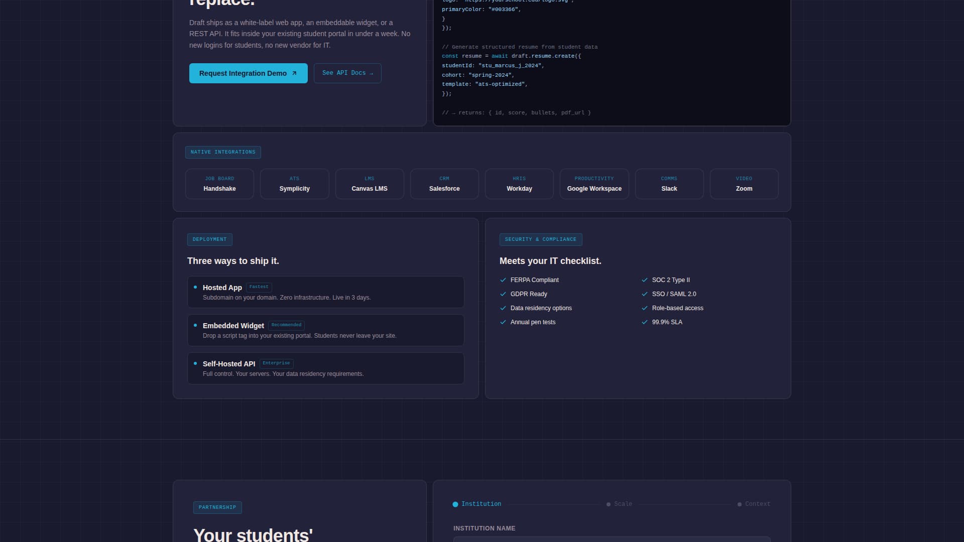 Draft - Powerful Resume Landing Page Template