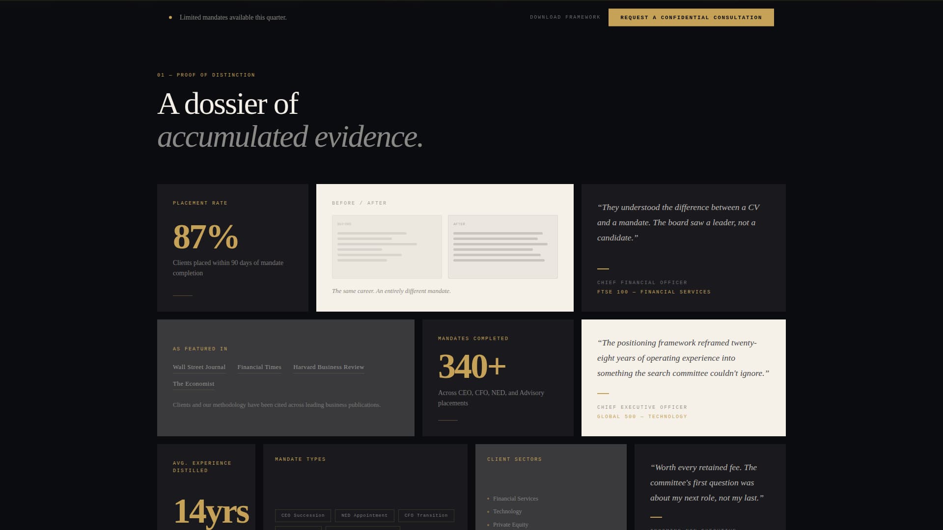 Executive & C-Suite Career Careers Website Template