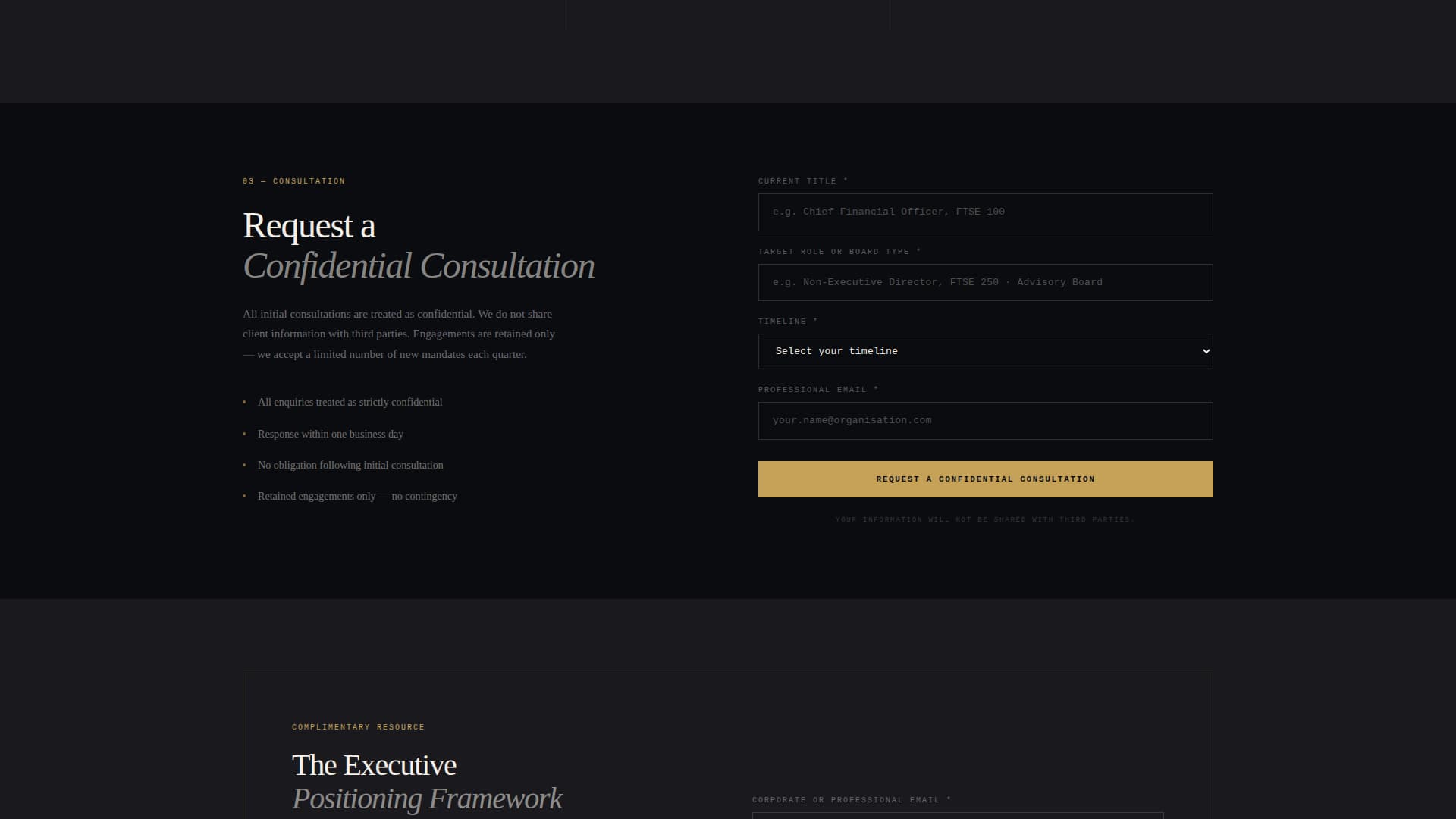 Executive & C-Suite Career Careers Website Template