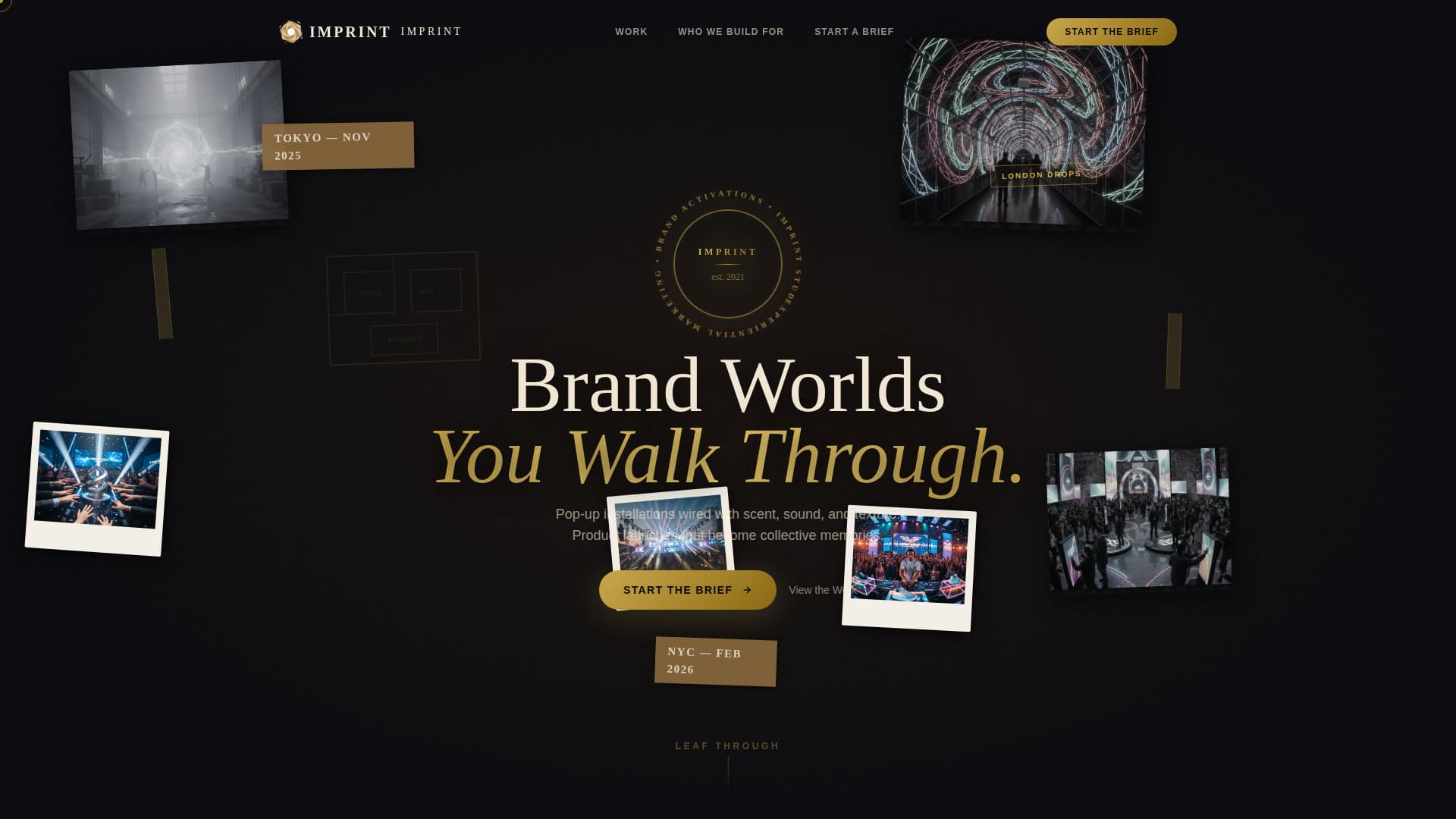 Imprint - Immersive Experiential Landing Page Template