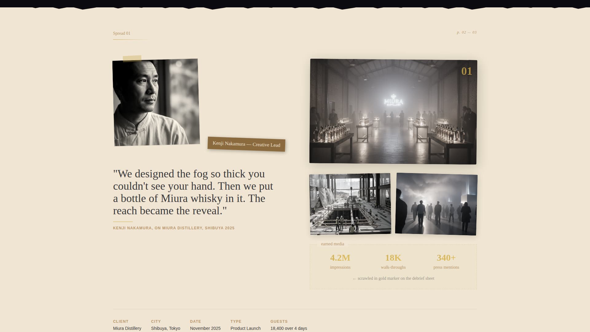 Imprint - Immersive Experiential Landing Page Template