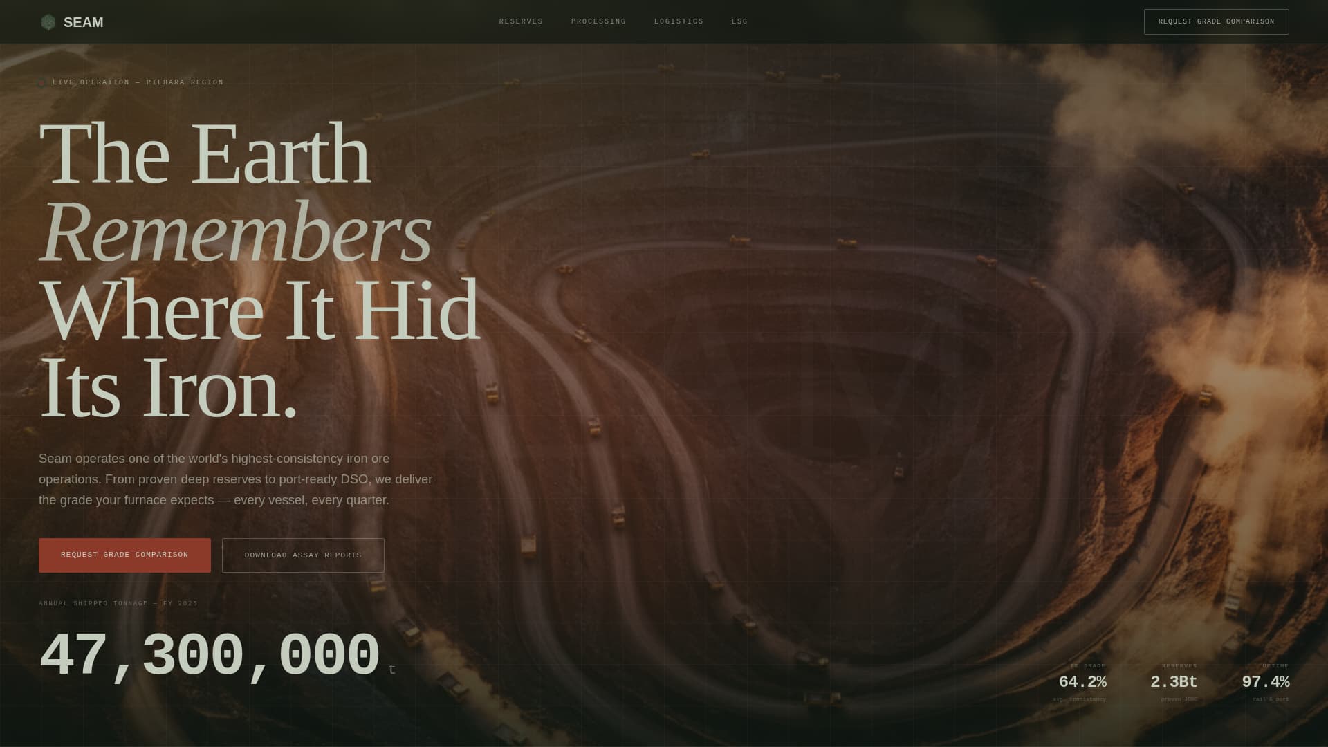 Metal & Mineral Mining Professional Website Template
