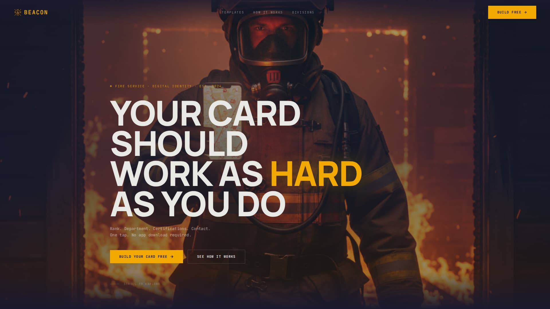 Beacon - Powerful Firefighter Landing Page Template