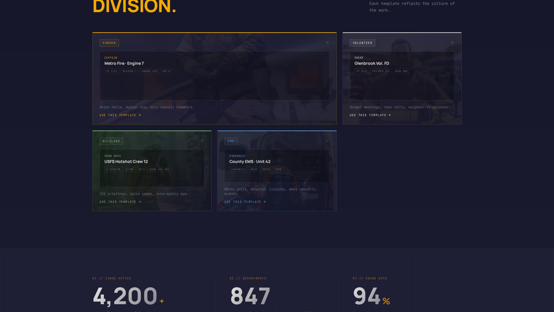 Beacon - Powerful Firefighter Landing Page Template