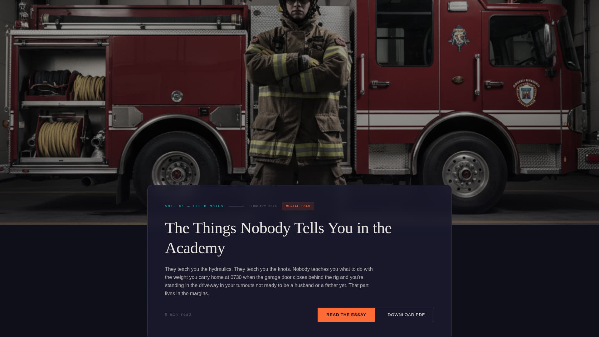 Forge - Immersive Firefighter Landing Page Template