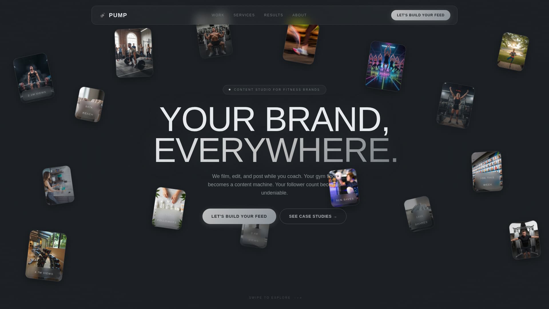Pump - Scroll Stopping Fitness Agency Landing Page Template