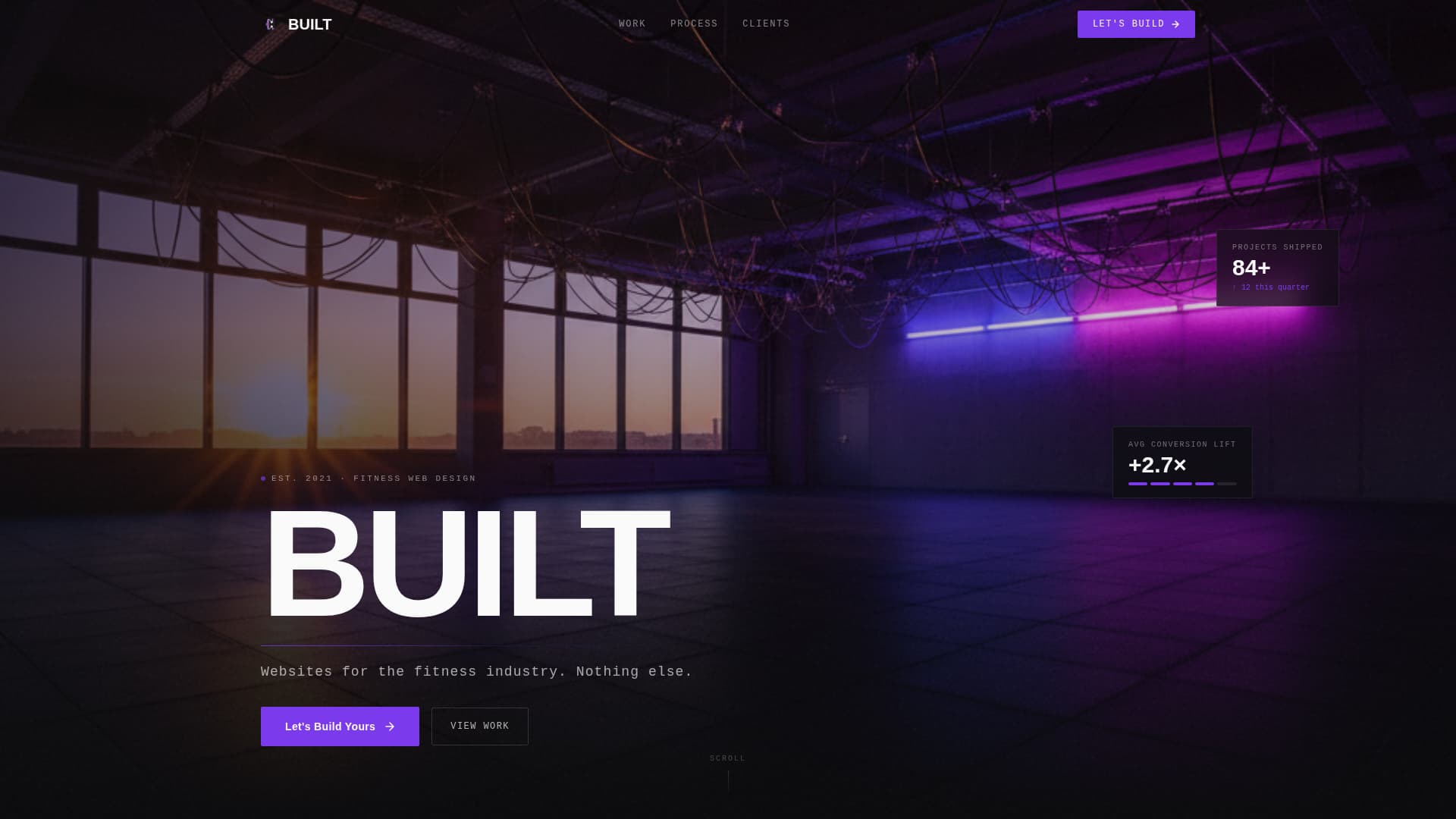 Built - Bold Fitness Agency Landing Page Template