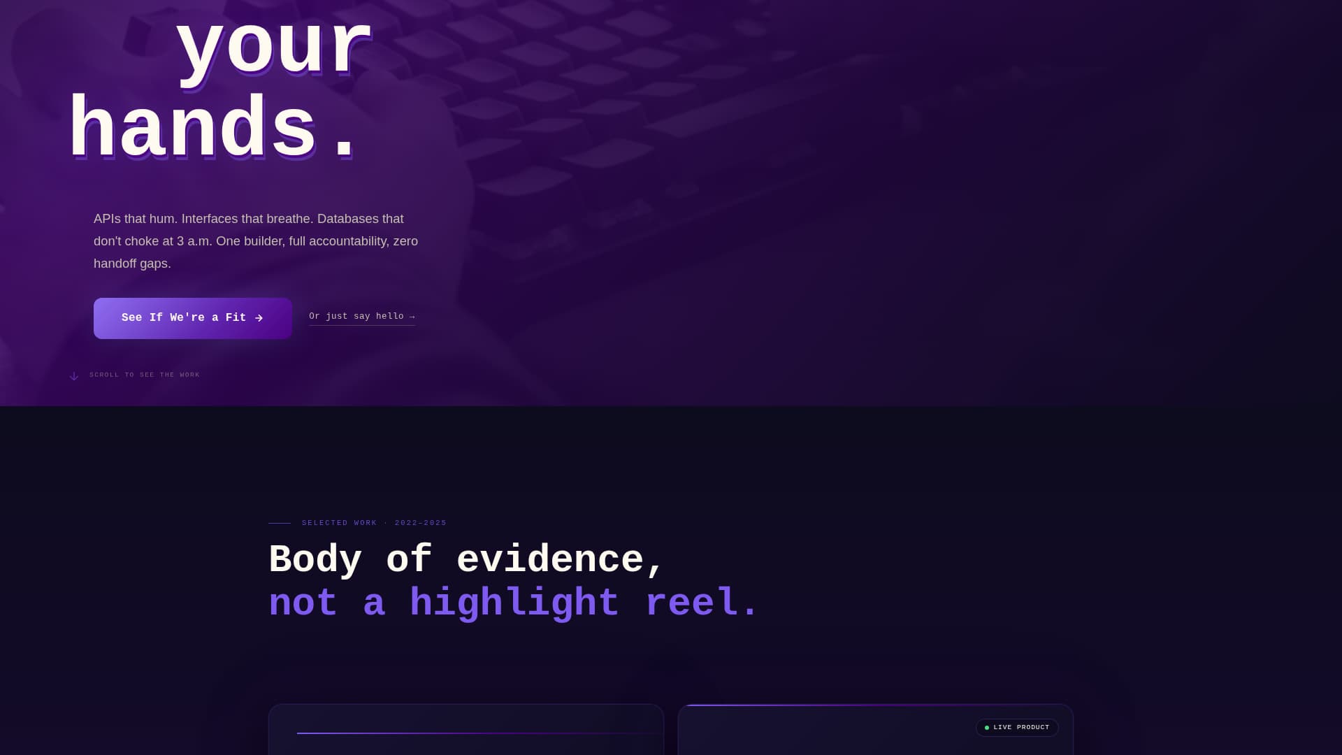 Devatelier - Luminous Freelance Developer Landing Page Template