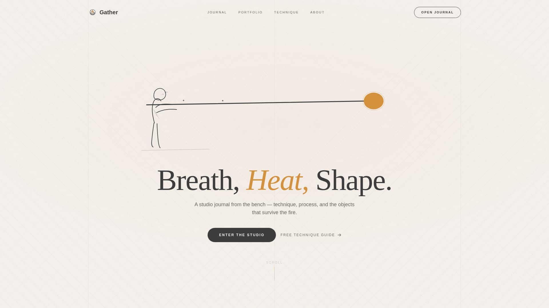 Gather - Artisan Glassblower Landing Page Template