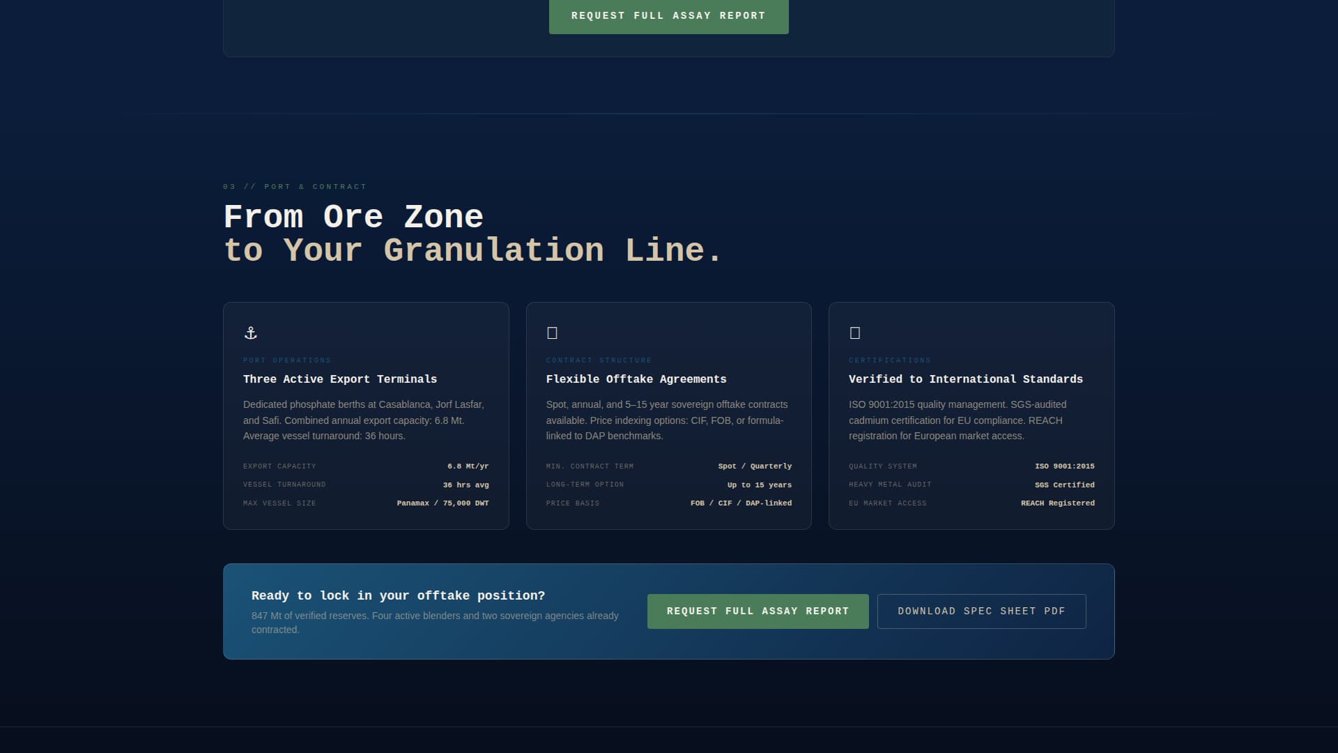 Phosphate - Authoritative Mining Landing Page Template