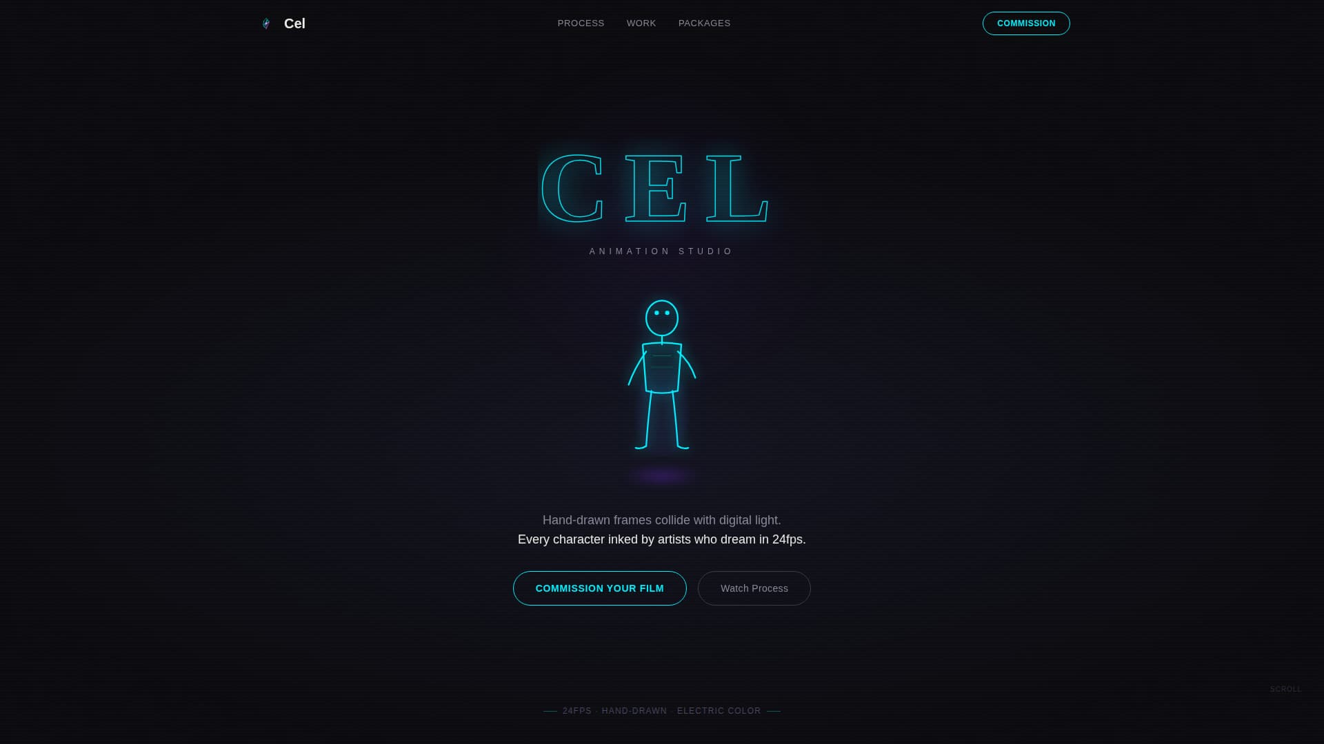 Cel - Cinematic Animation Landing Page Template