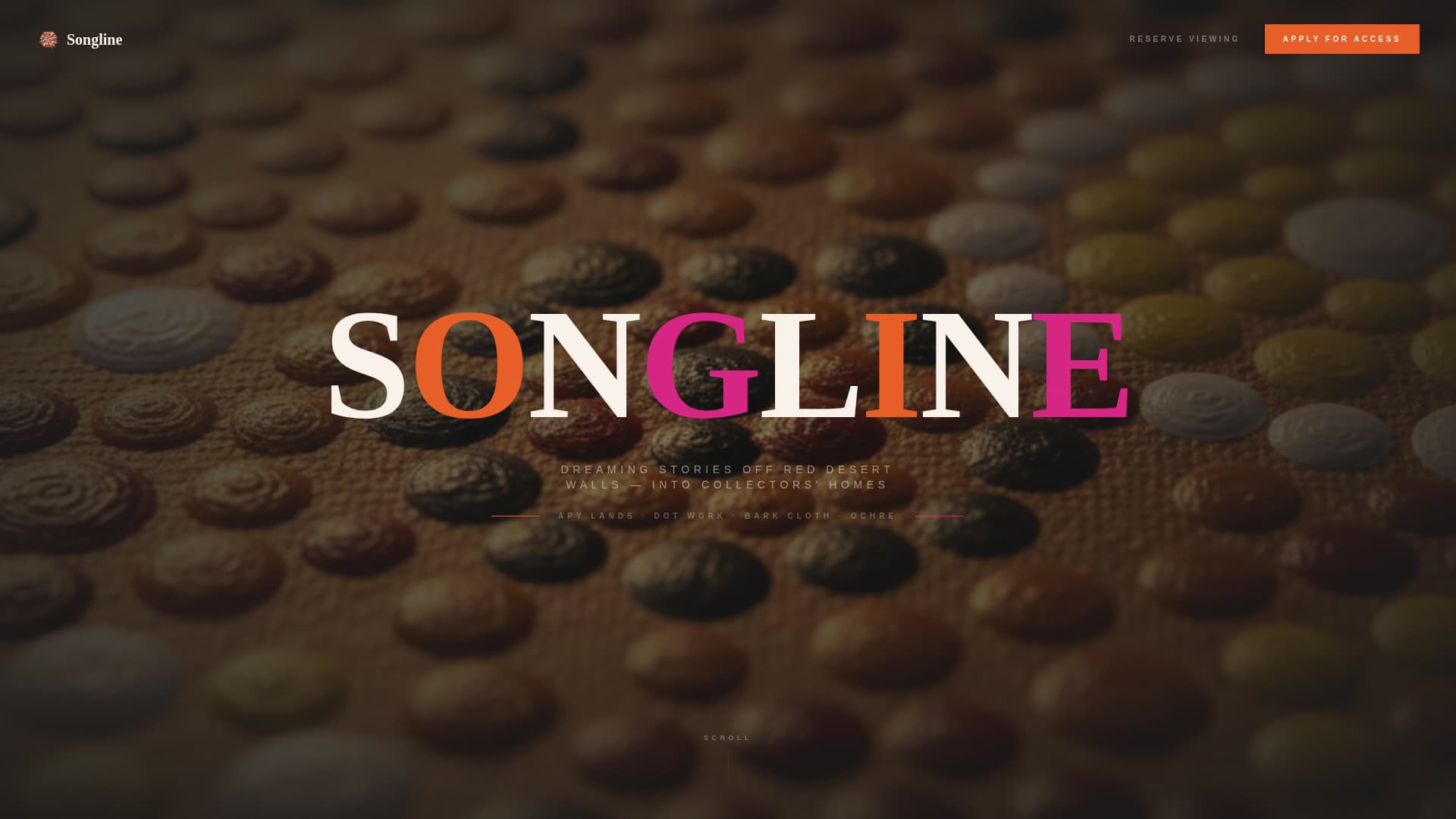 Songline - Immersive Gallery Landing Page Template