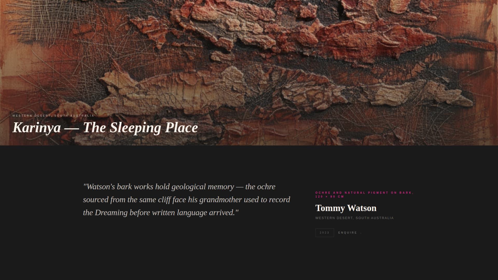 Songline - Immersive Gallery Landing Page Template