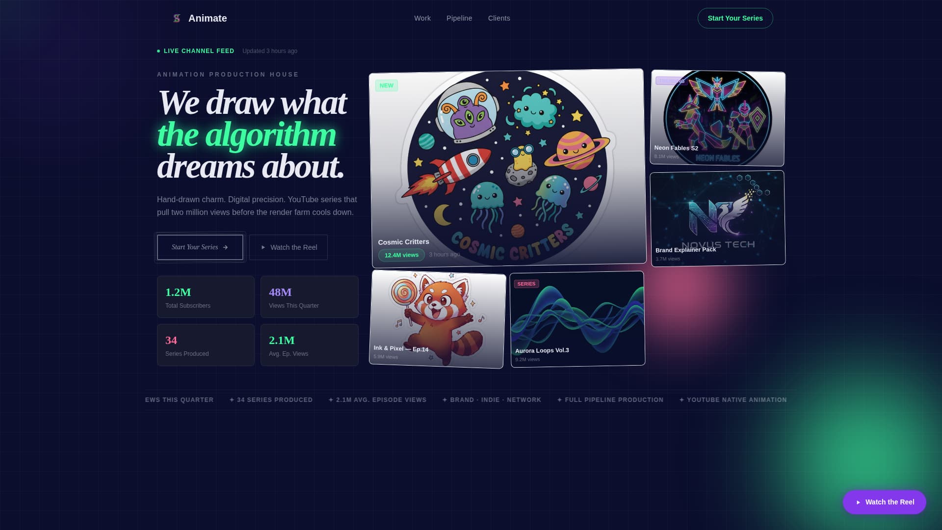 Animate - Luminous Animation Landing Page Template