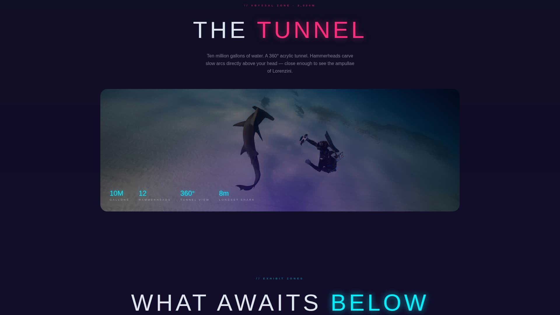 Depth - Immersive Aquarium Landing Page Template