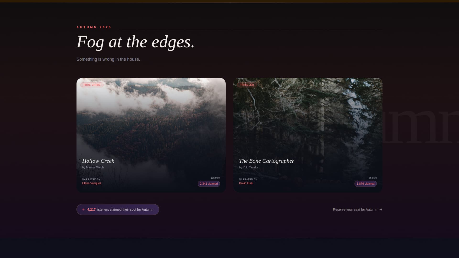 Soundpress - Immersive Audiobook Landing Page Template