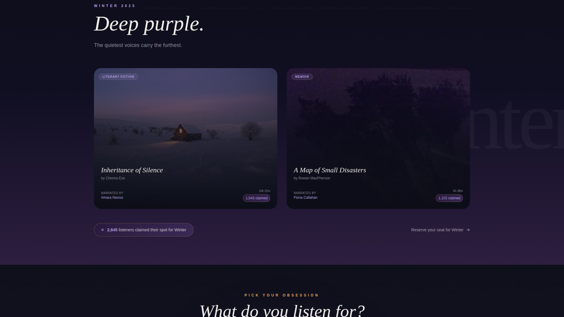 Soundpress - Immersive Audiobook Landing Page Template