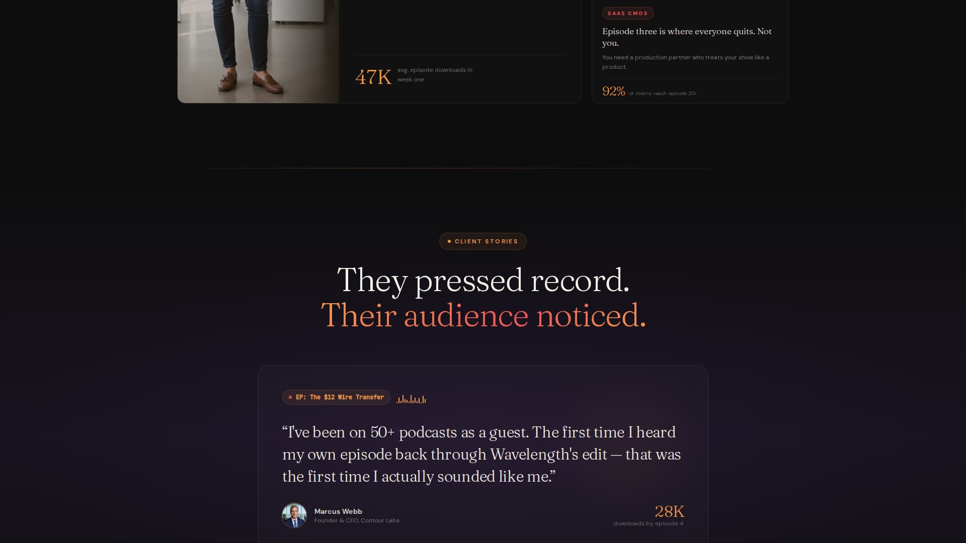 Resonance — Immersive Podcast Network Landing Page Template