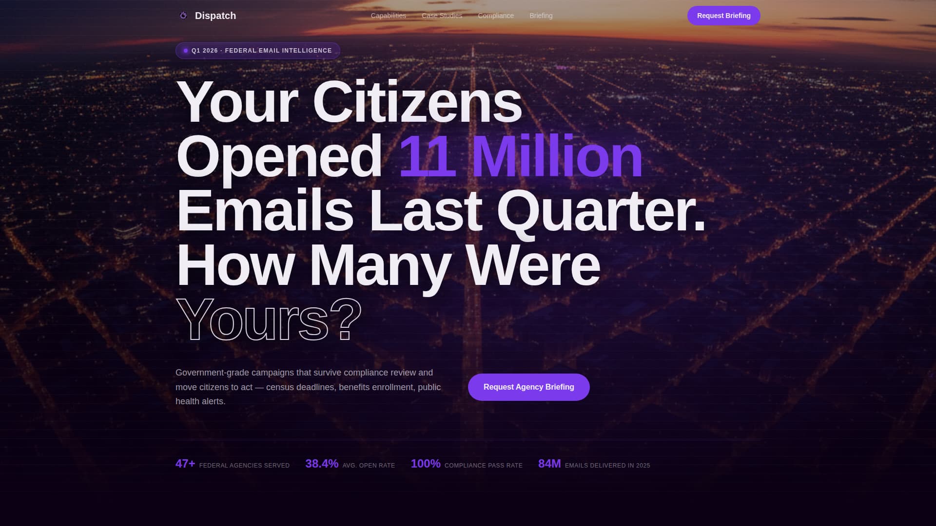 Dispatch - Precision Government Landing Page Template