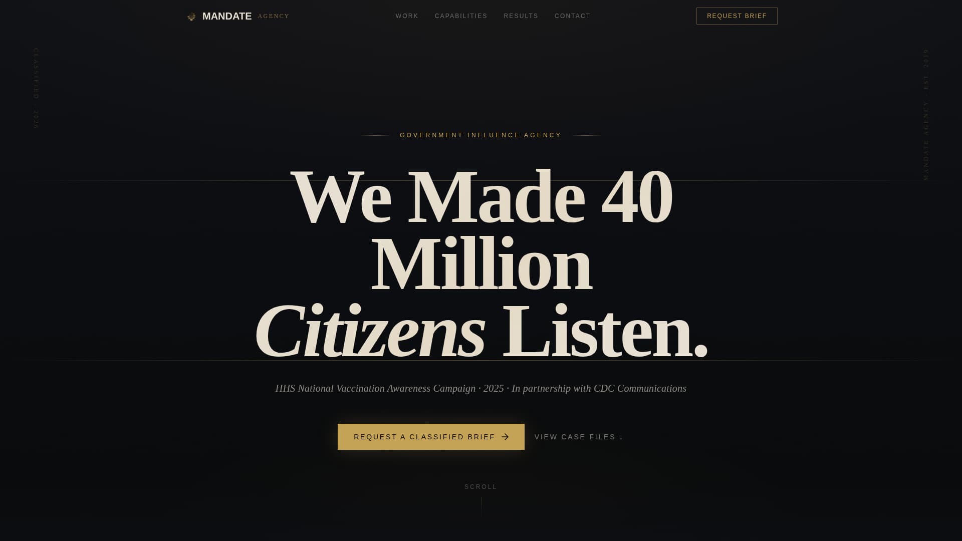 Mandate - Authoritative Government Landing Page Template