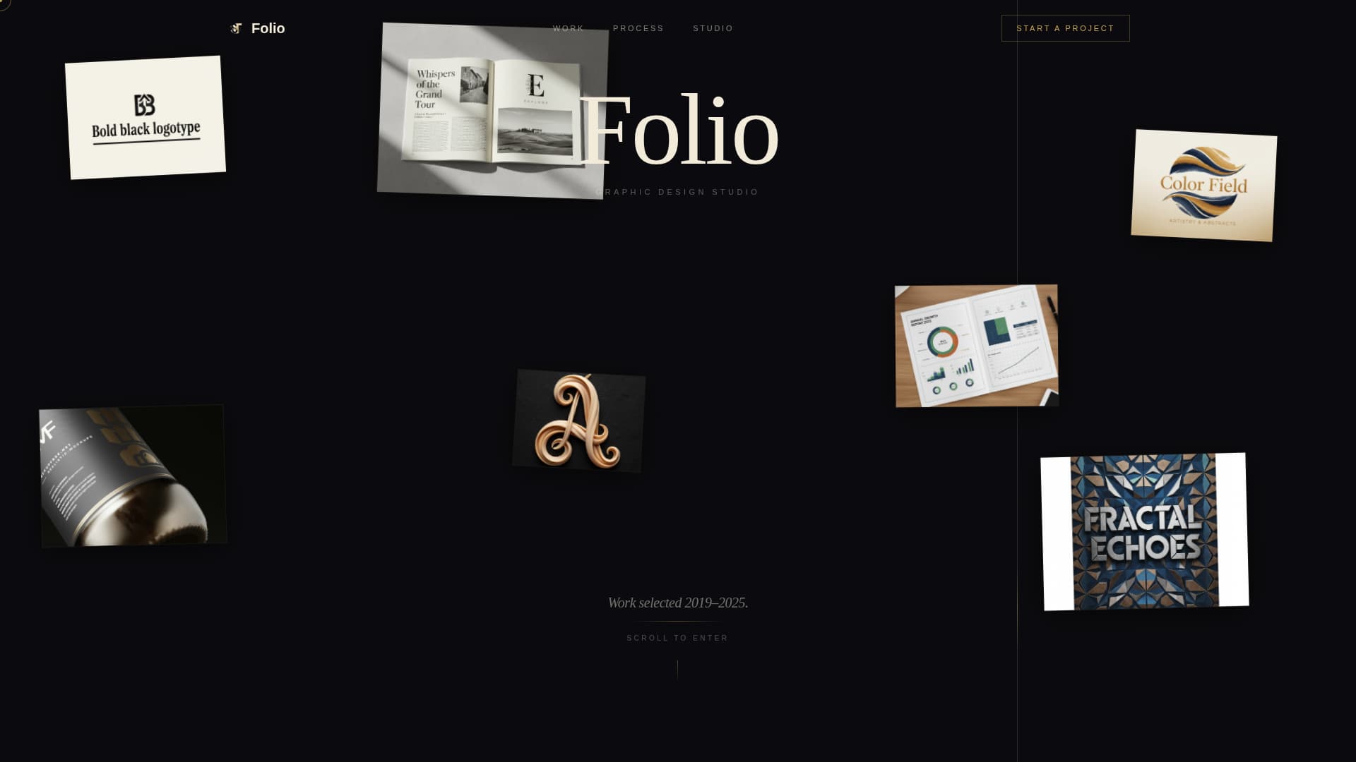Folio - Immersive Graphic Designer Landing Page Template