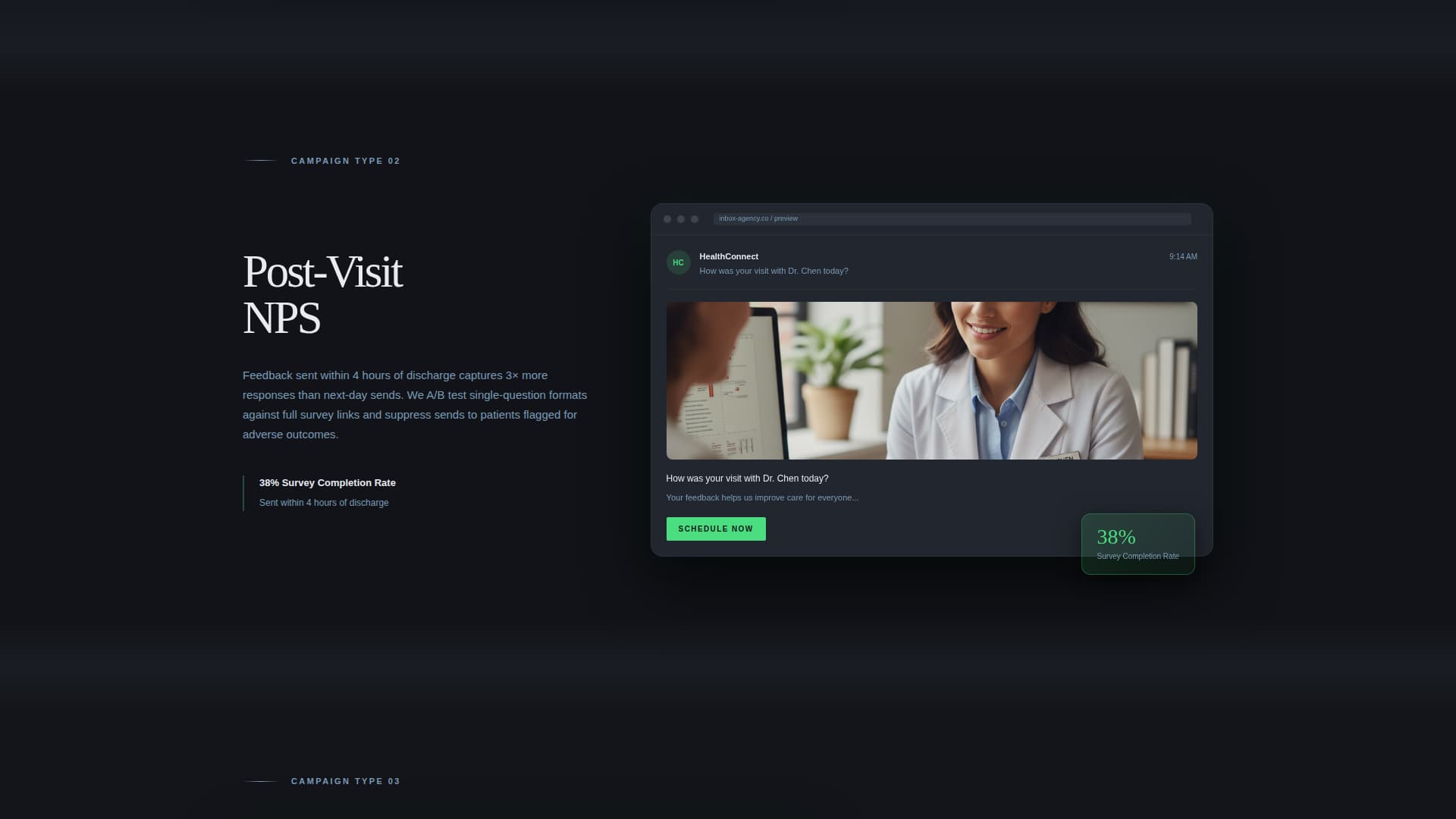 Inbox - Immersive Healthcare Landing Page Template