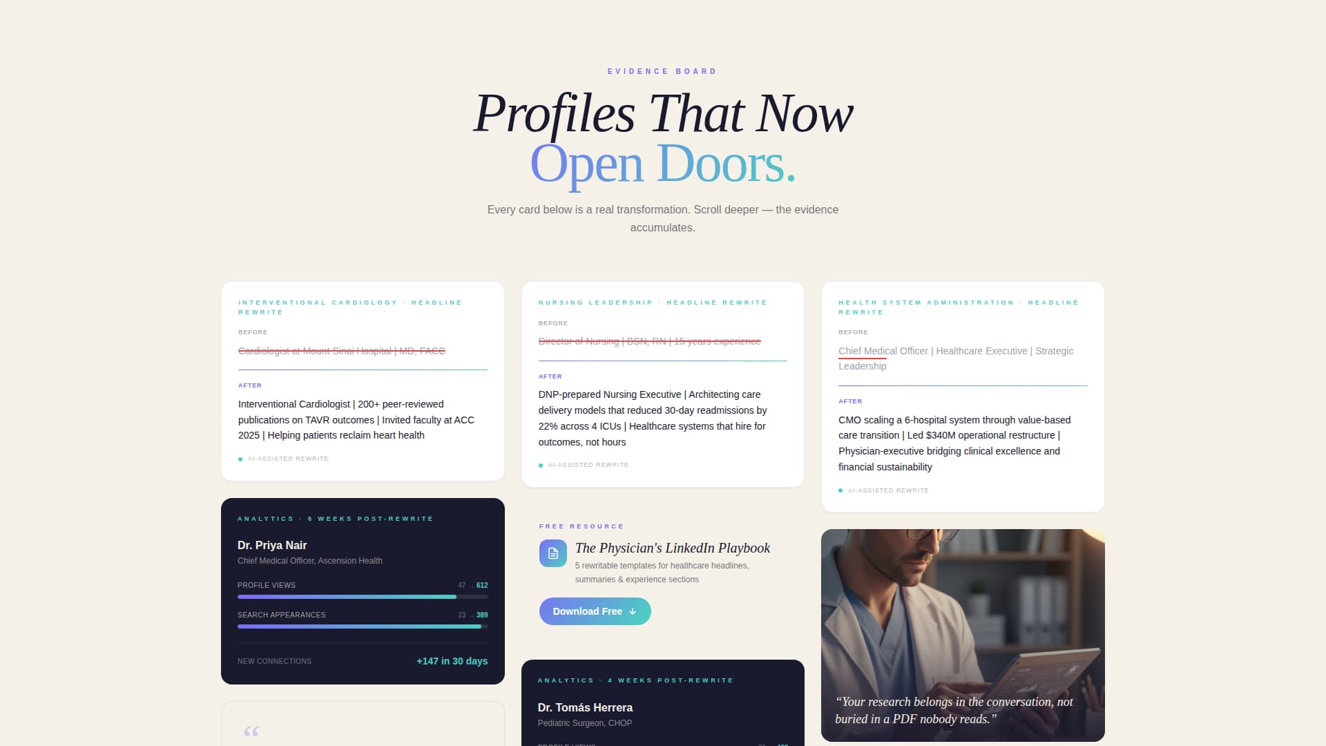 Profilerevive - Authoritative Healthcare Landing Page Template