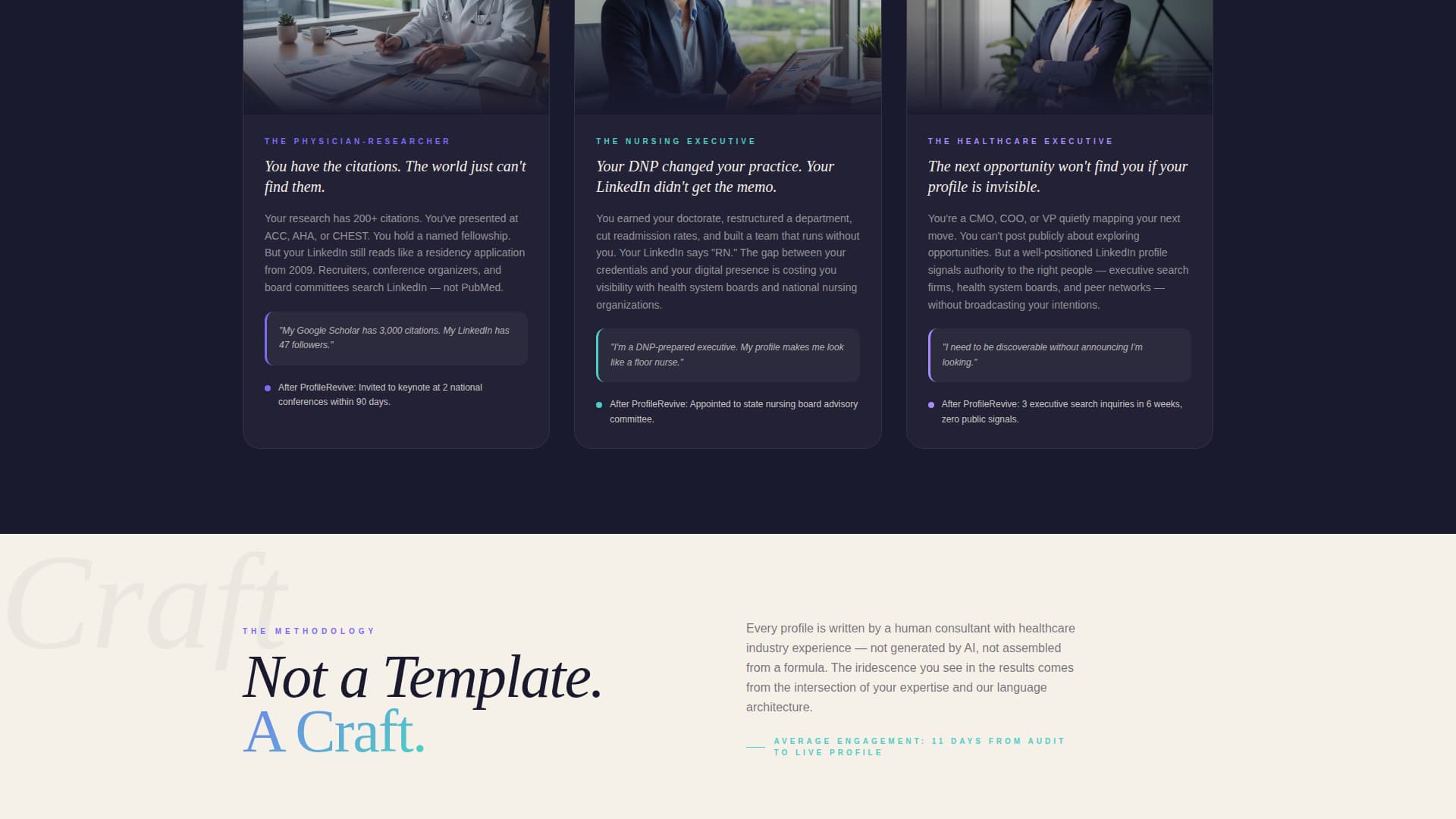 Profilerevive - Authoritative Healthcare Landing Page Template