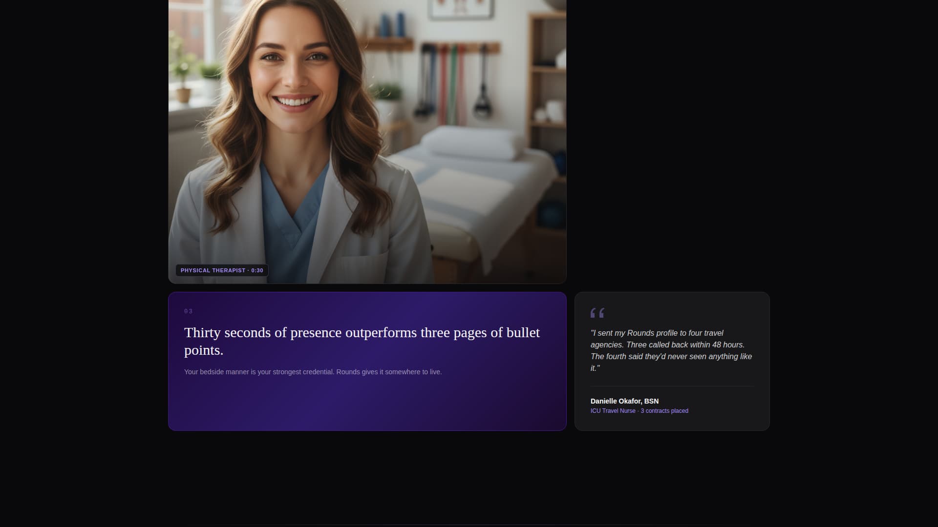 Rounds - Compelling Healthcareprofessional Landing Page Template