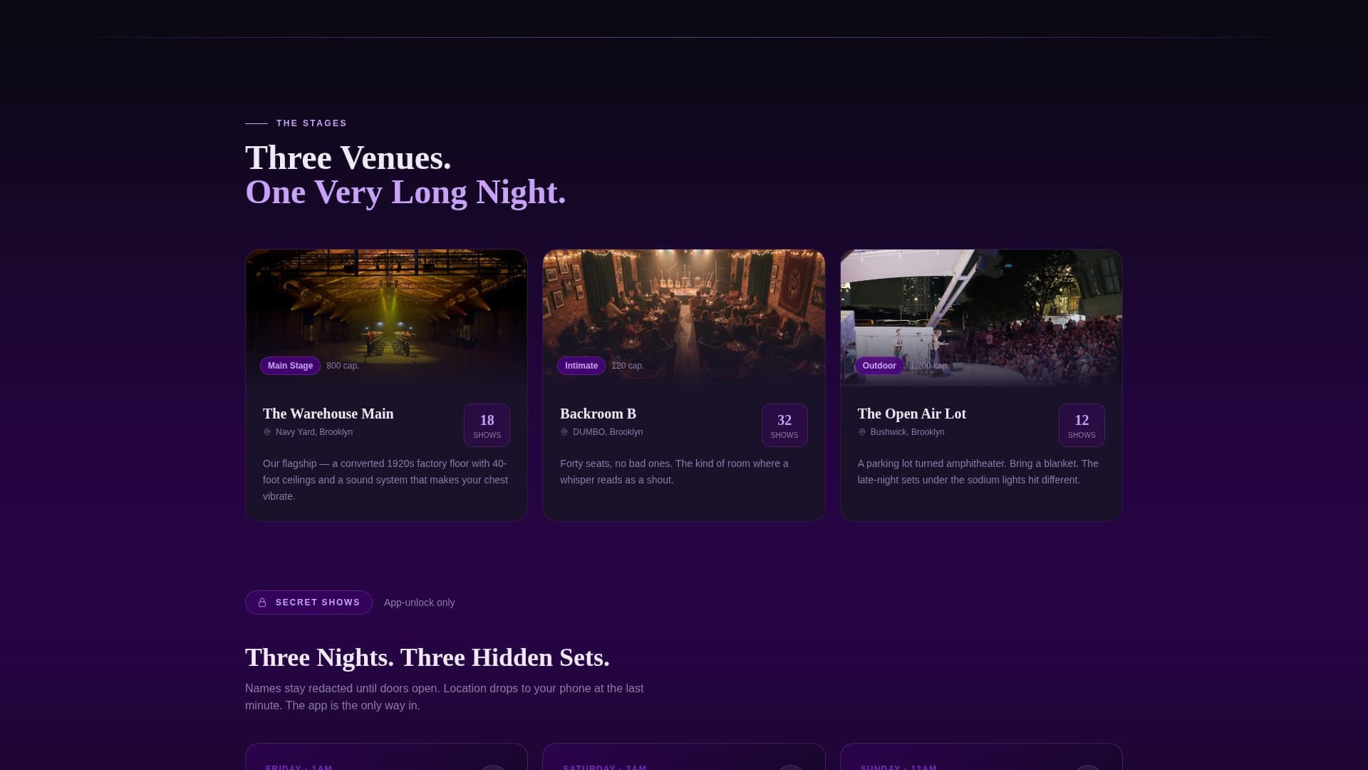 Lineup - Electrifying Comedyfestival Landing Page Template