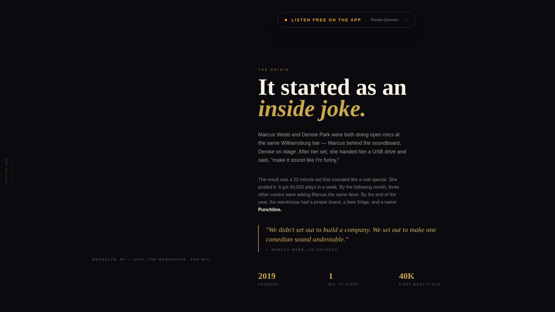 Punchline - Bold Comedypodcast Landing Page Template