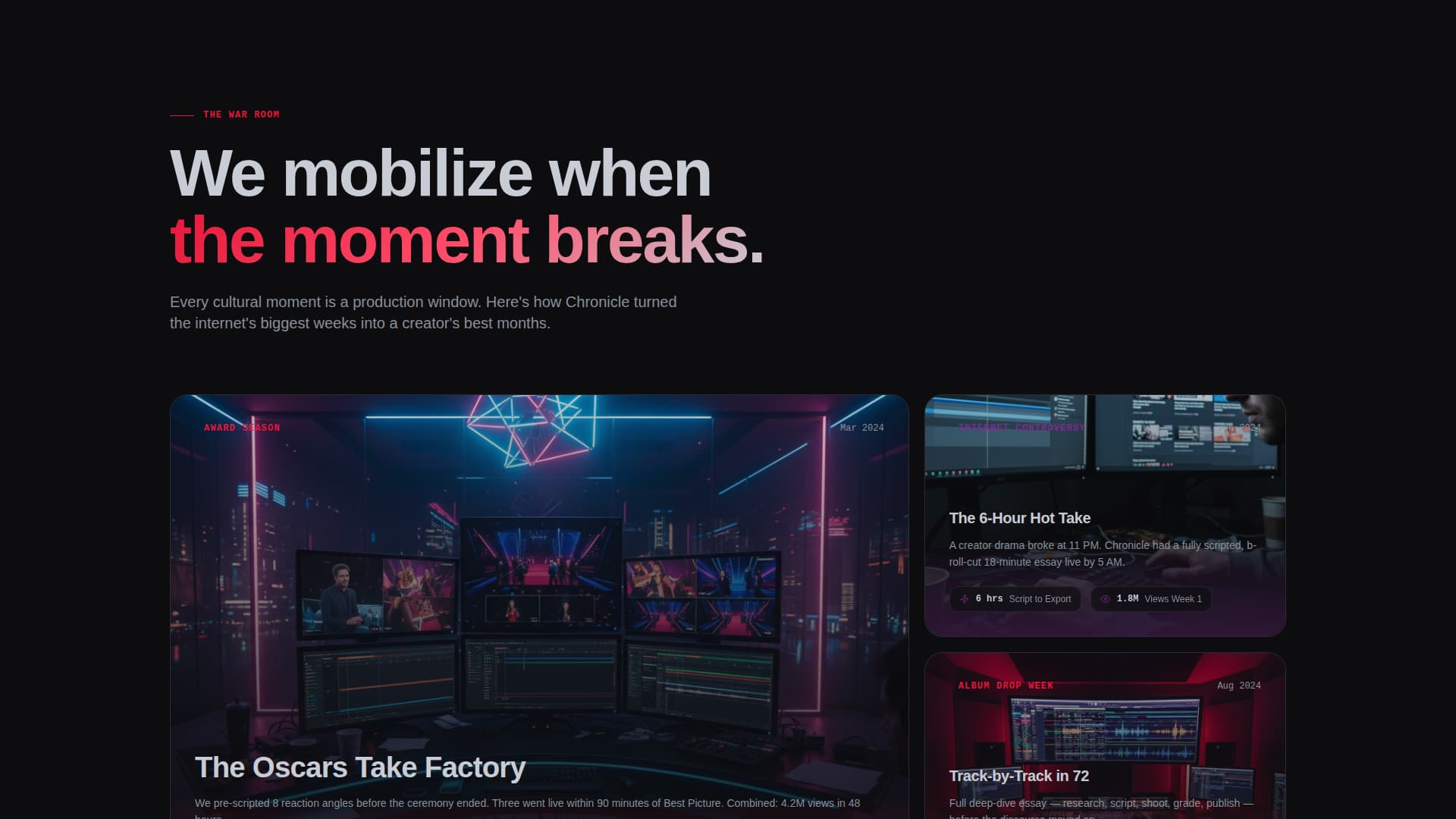 Chronicle - Powerful Commentary Landing Page Template
