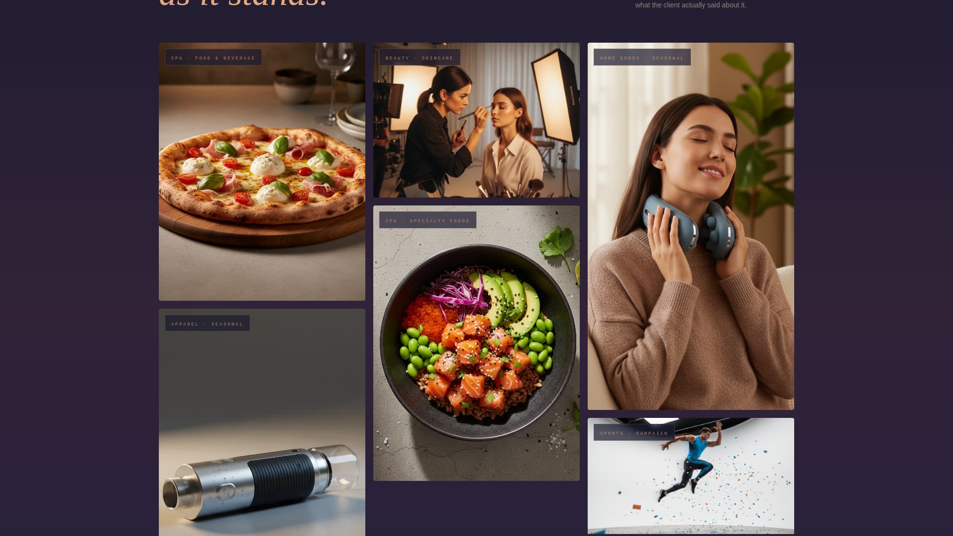 Capture — Award-Winning Film Production Landing Page Template