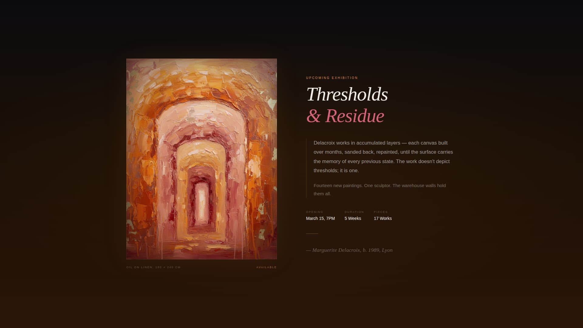 Vernissage - Captivating Gallery Landing Page Template