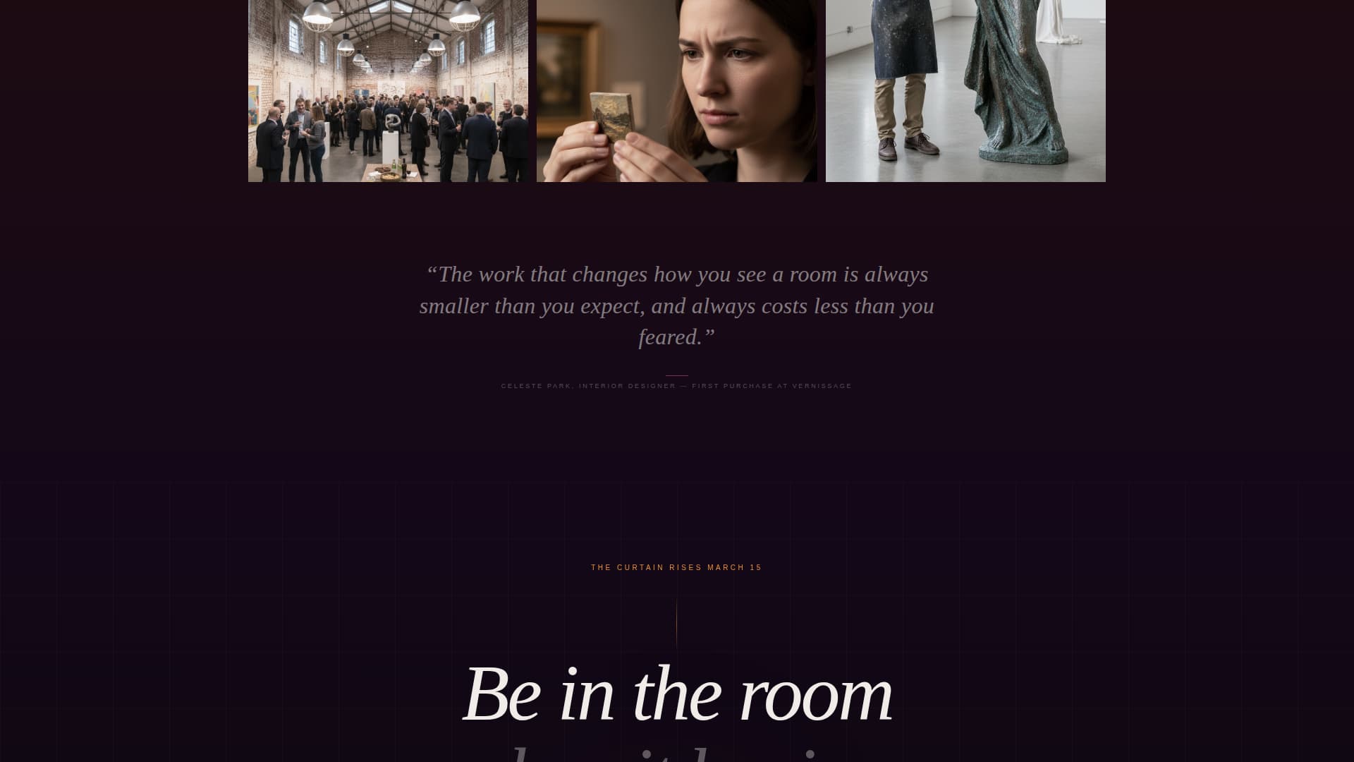 Vernissage - Captivating Gallery Landing Page Template