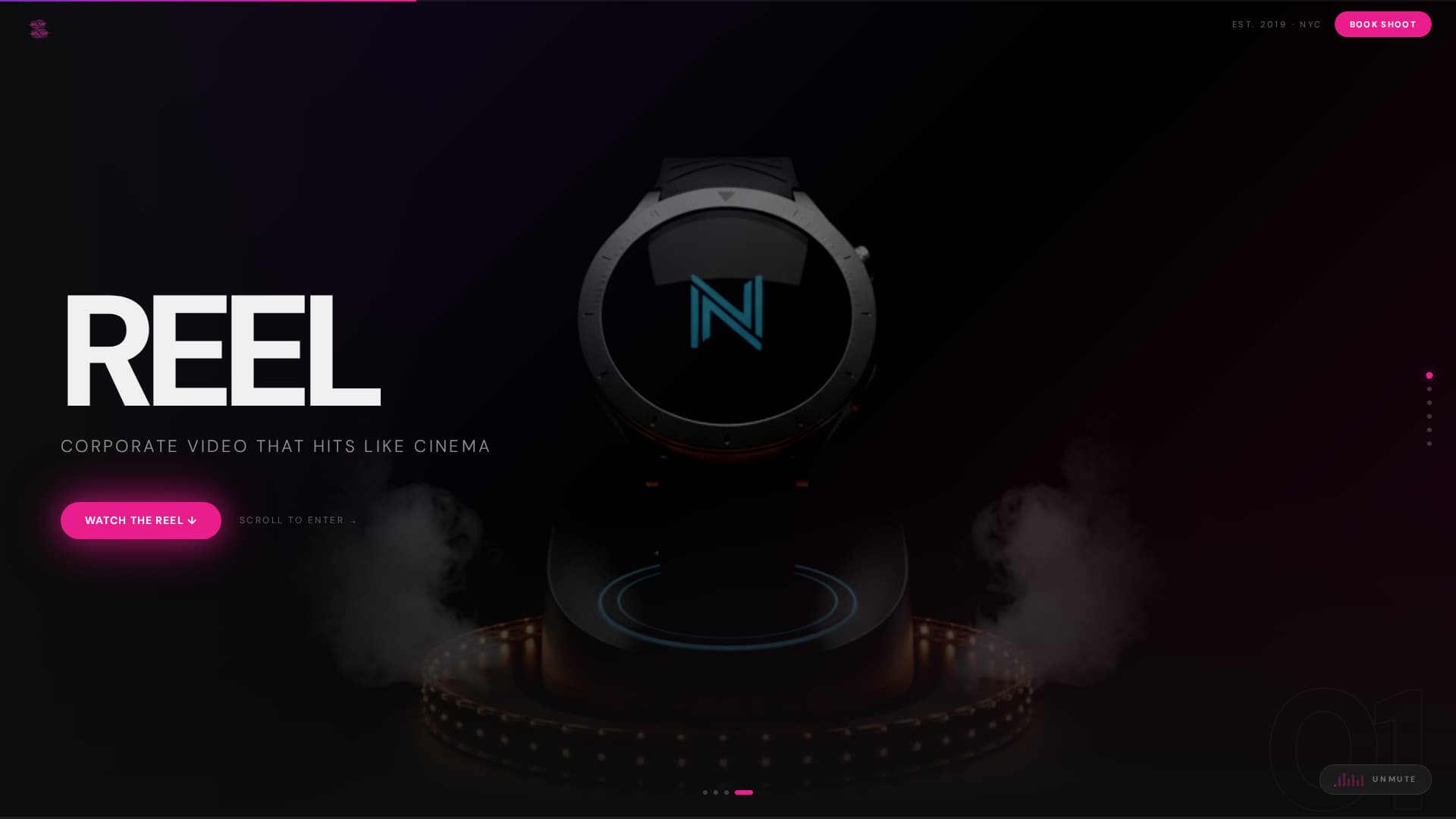 Reel - Cinematic Corporate Landing Page Template