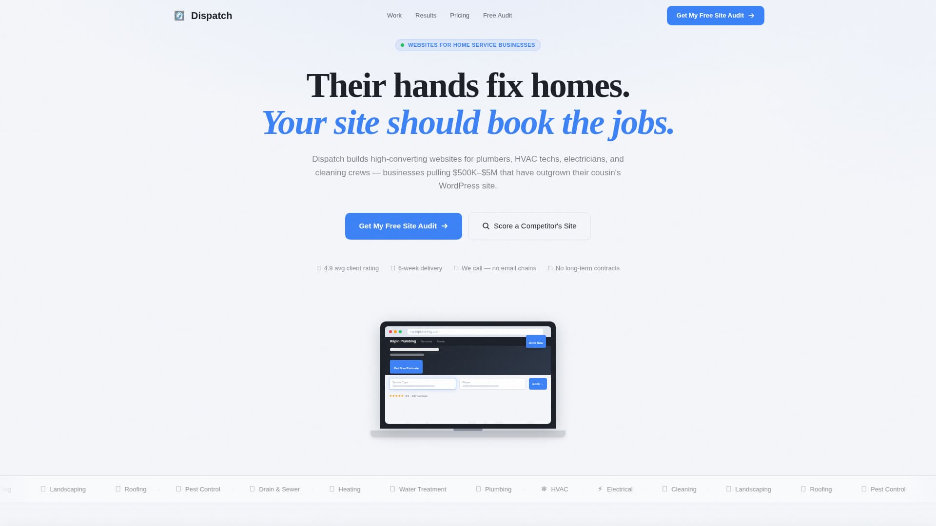 Dispatch - Highconverting Homeservices Landing Page Template