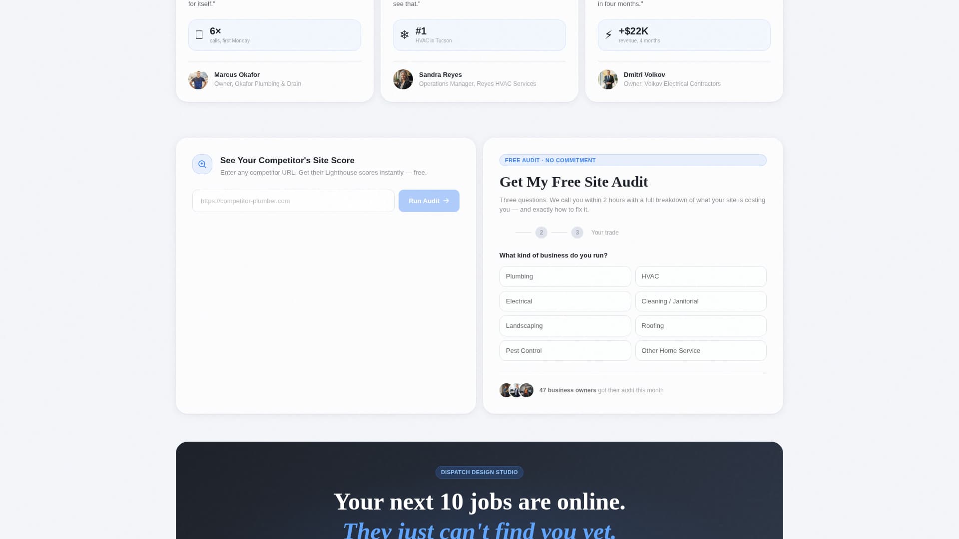 Dispatch - Highconverting Homeservices Landing Page Template