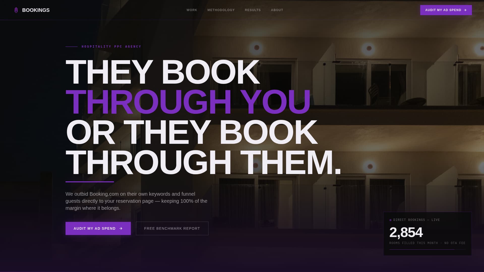 Bookings - Highconverting Hospitality Landing Page Template
