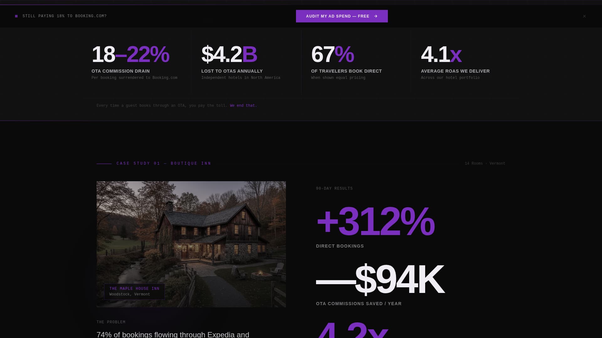 Bookings - Highconverting Hospitality Landing Page Template