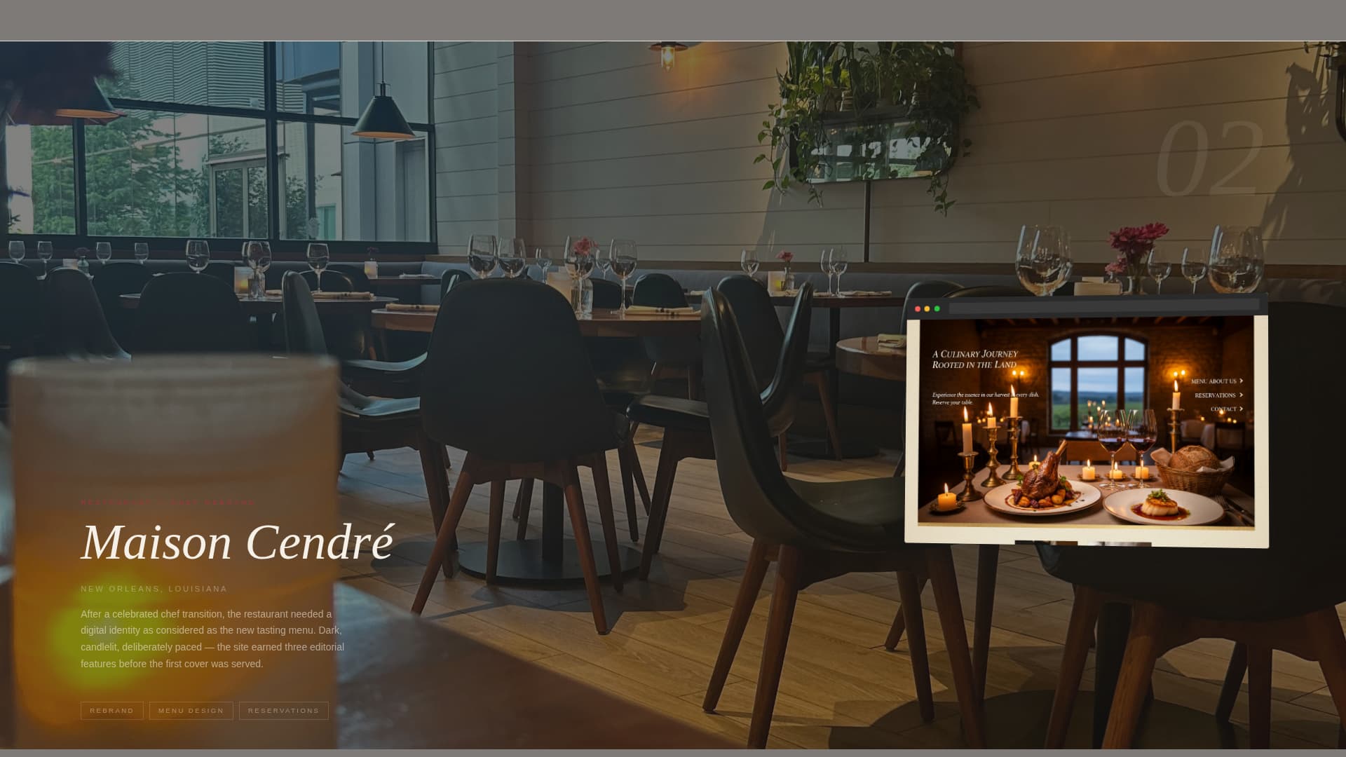 Folio - Immersive Hospitalityagency Landing Page Template