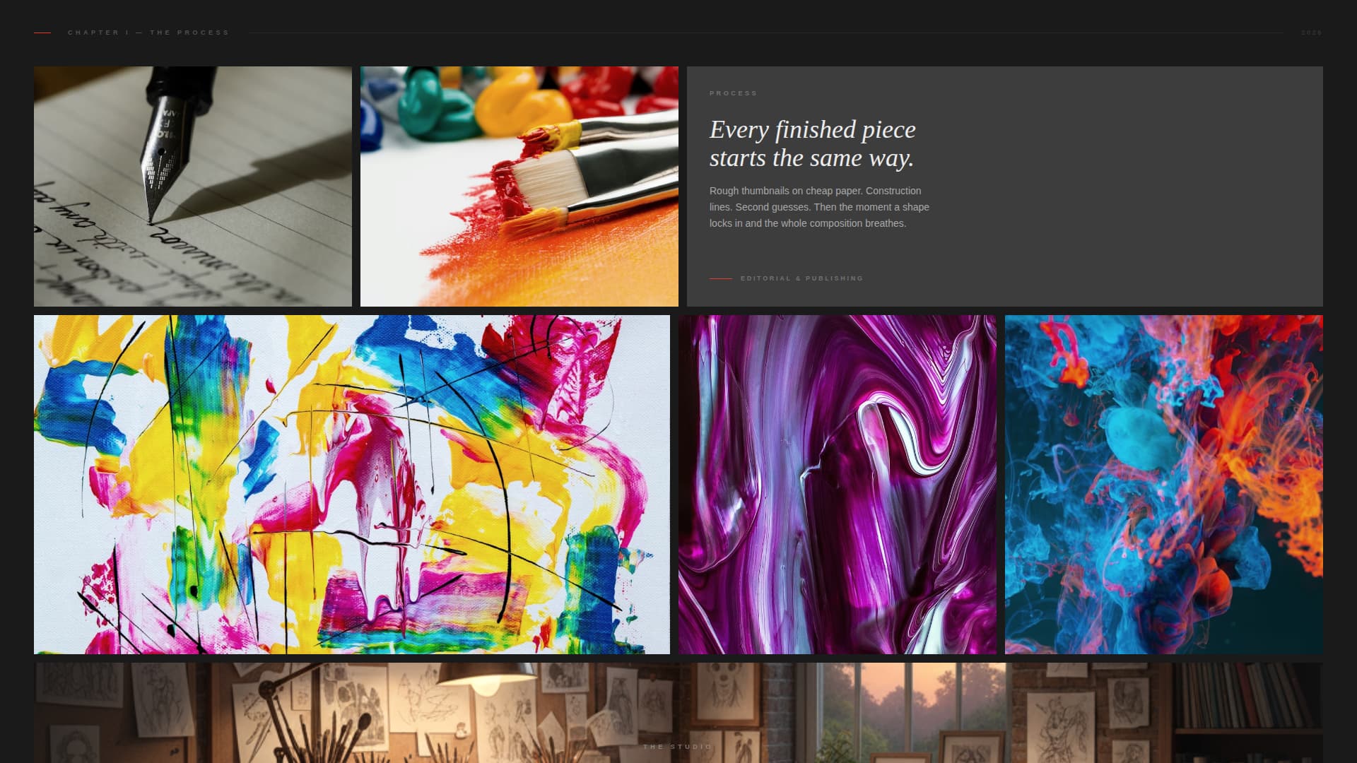 Atelier - Cinematic Illustrator Landing Page Template