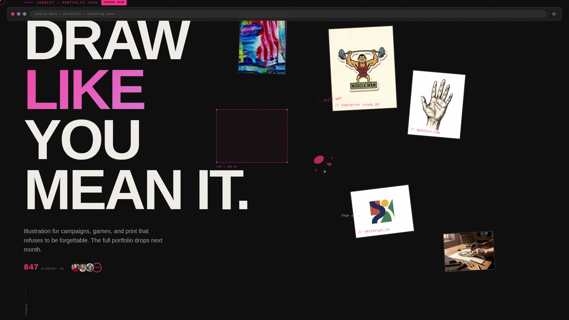 Inkblot - Bold Illustrator Landing Page Template